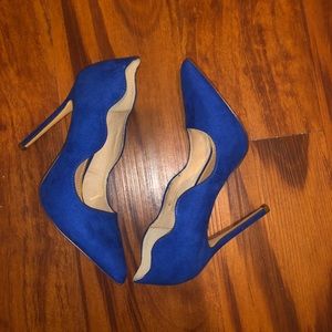 Liliana Blue Suede Stilettos 6 1/2